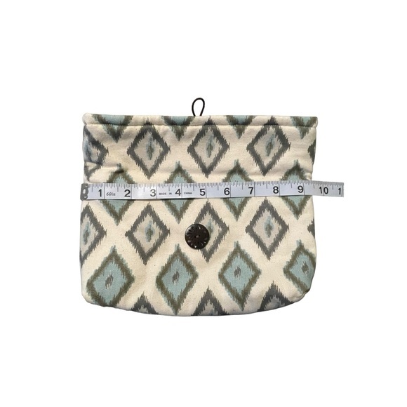 Women’s Fold Over Clutch Bag Makeup or Purse Cotton with Lining Button‎ Closure - Picture 10 of 14